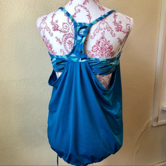 Fabletics Tops - Fabletics Teal Blue Workout Tank Built-in Bra